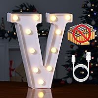 Vista 49 de Foaky LED Letter Lights Sign Marquee Light Up Letters Sign for Night Light Wedding/Birthday Party Battery Powered Christmas Lamp Home Bar
