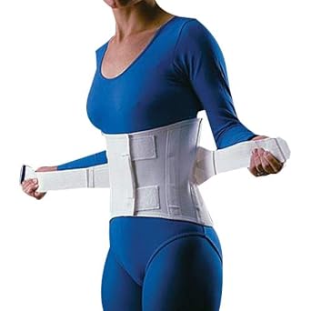 Rolyan Dual Support Lumbo-Sacral Orthosis, Extra Large, Binder with Insert, Tapered Elastic Binder, Elastic Straps Included, Lower Back & Abdomen Support, Reduces Pain, Promotes Recovery