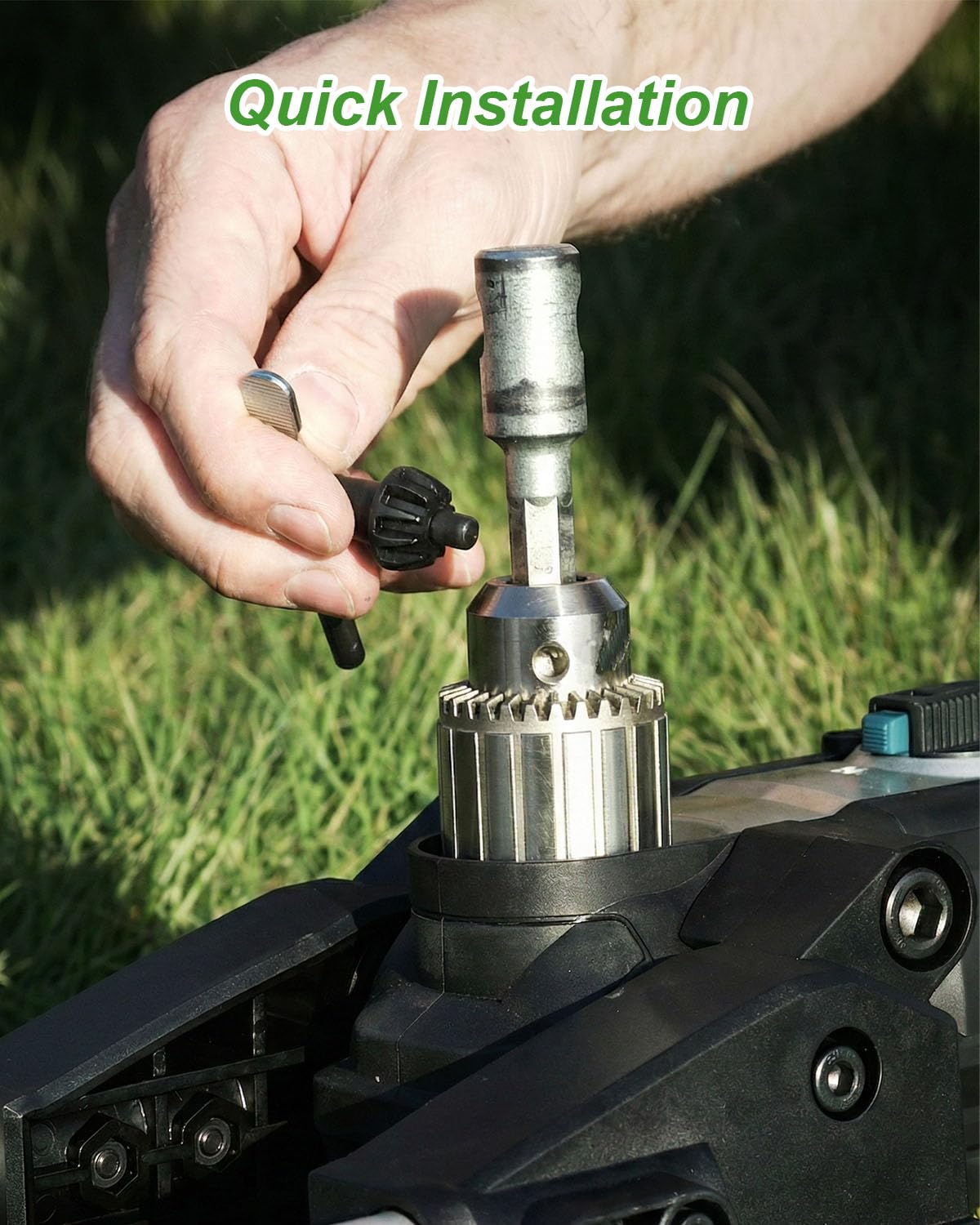 Adaptador de broca de repuesto 327687-6 compatible con taladro de tierra inalámbrico DDG460 y brocas industriales, vástago hexagonal de 7/16 pulgadas