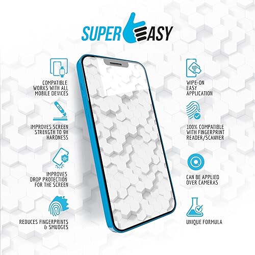 Miniatura 5 de SUPER EASY Protector de pantalla de vidrio líquido, resistente a arañazos y roturas, nanoprotección oleofóbica para todos los teléfonos, tabletas,