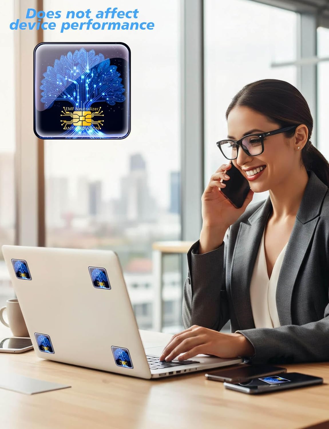 Cell Phone EMF Protection Neutralizers - for Smart Phones/Tablets/Laptops/Computer/WiFi/Priner/TV 12 Pack