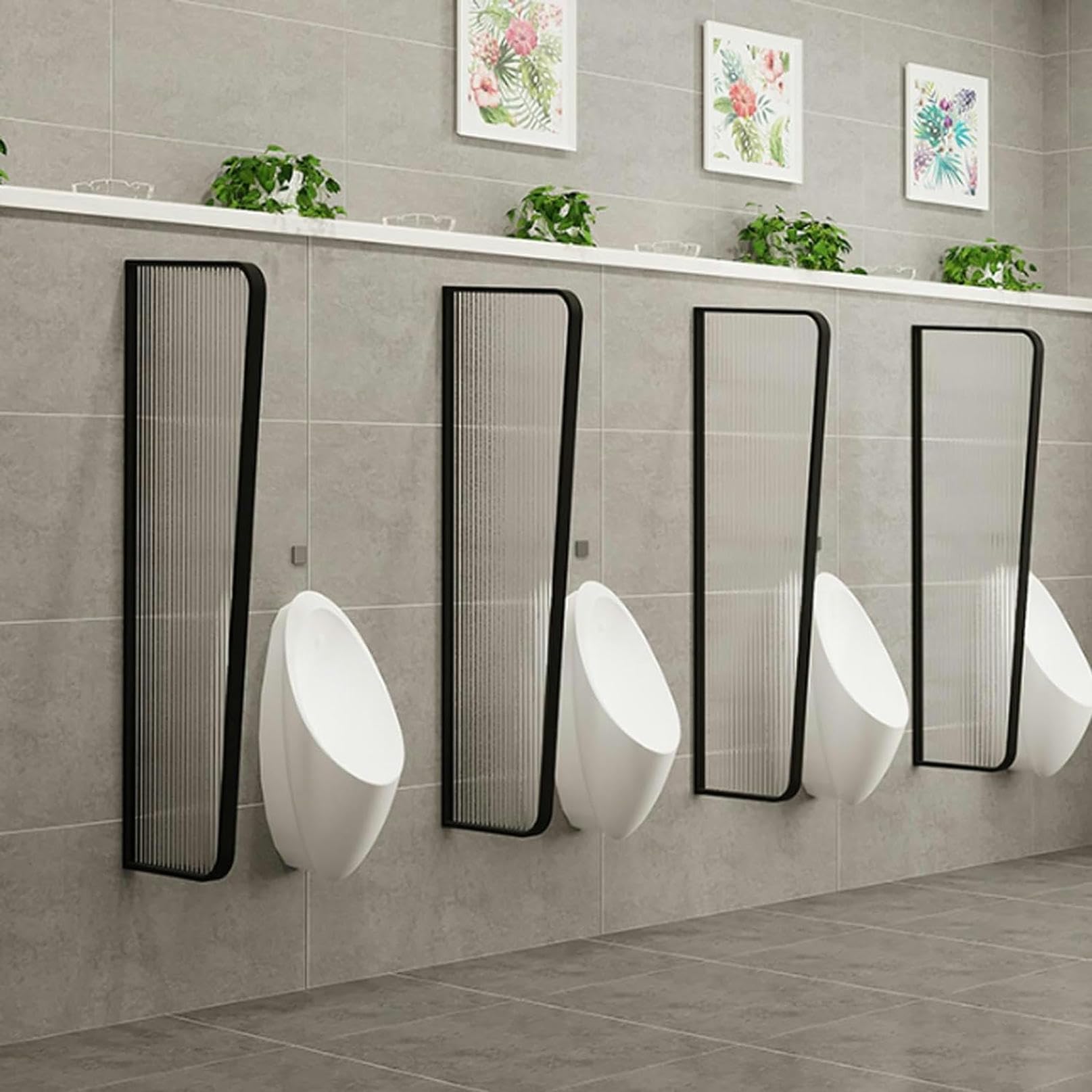 BKSXSOP Stainless Steel Urinal Partition Divider for MenPublic Restroom Baffle Hotels Bars RestaurantsDurable Easy to Install SpaceSaving Design