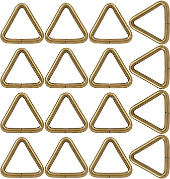 1" Metal Triangle Ring Buckle Connectors Non Welded Webbing Bag Loops Handbag Strap