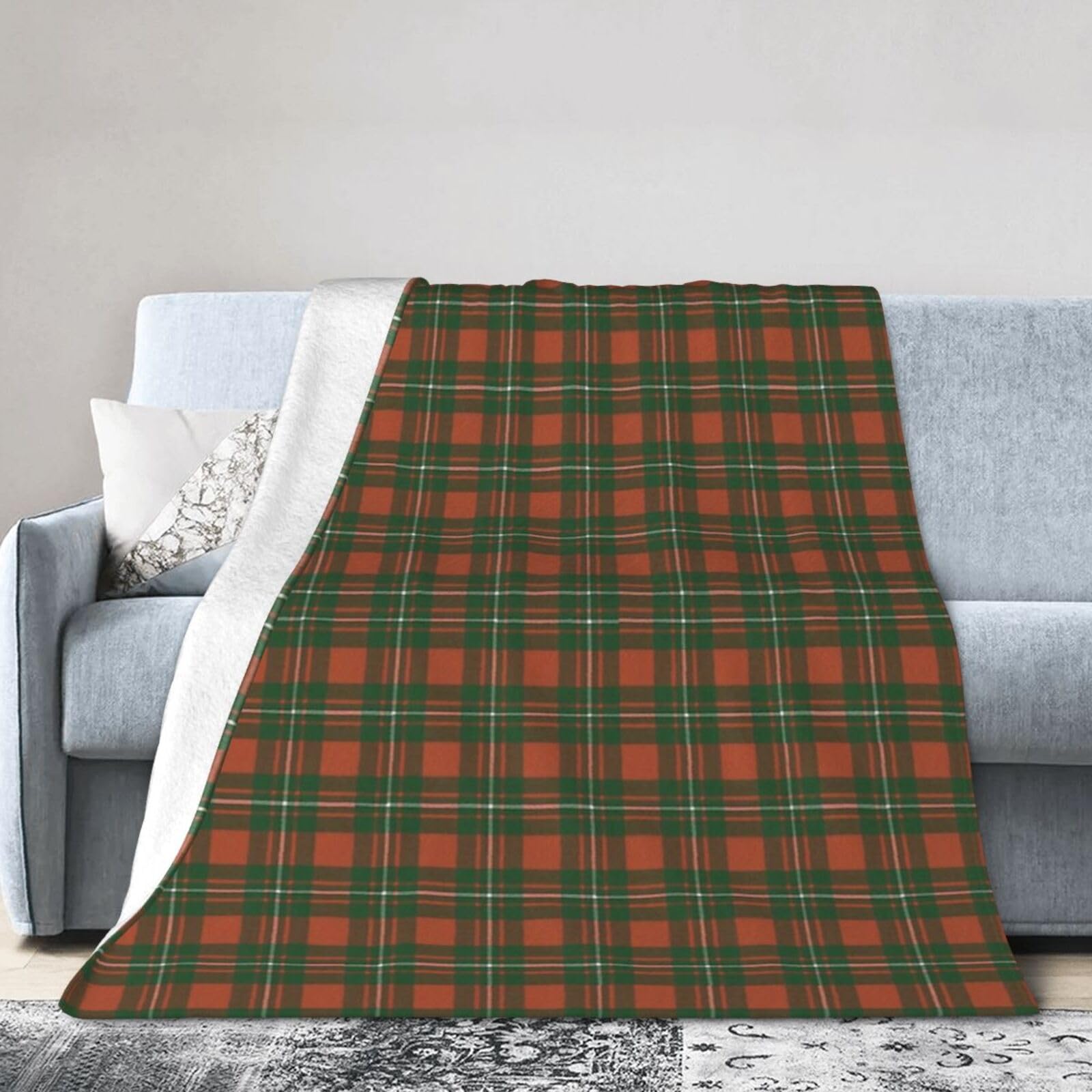 ERTDFXCV MacGregor Ancient Scottish Tartan Blanket 60"x50"