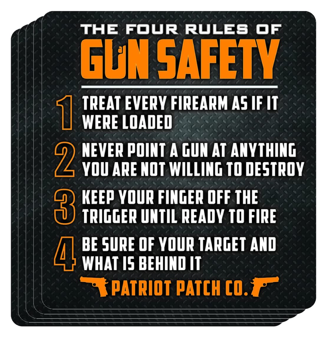Patriot Patch Co. - 4 Rules of Gun Safety Sticker (5)