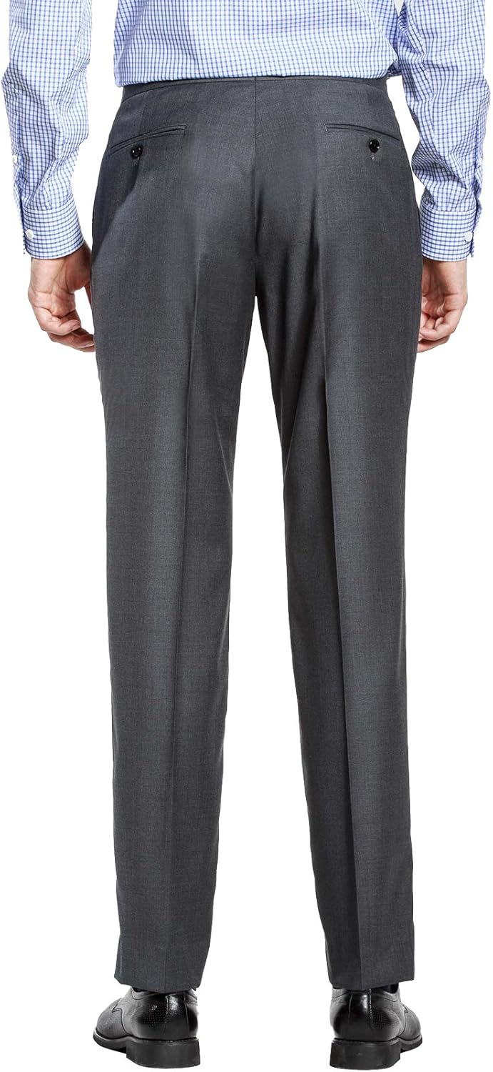 HBDesign Mens 2 Piece 2 Button Peak Lapel Slim Trim Fit Formal Tuxedo Dark Grey