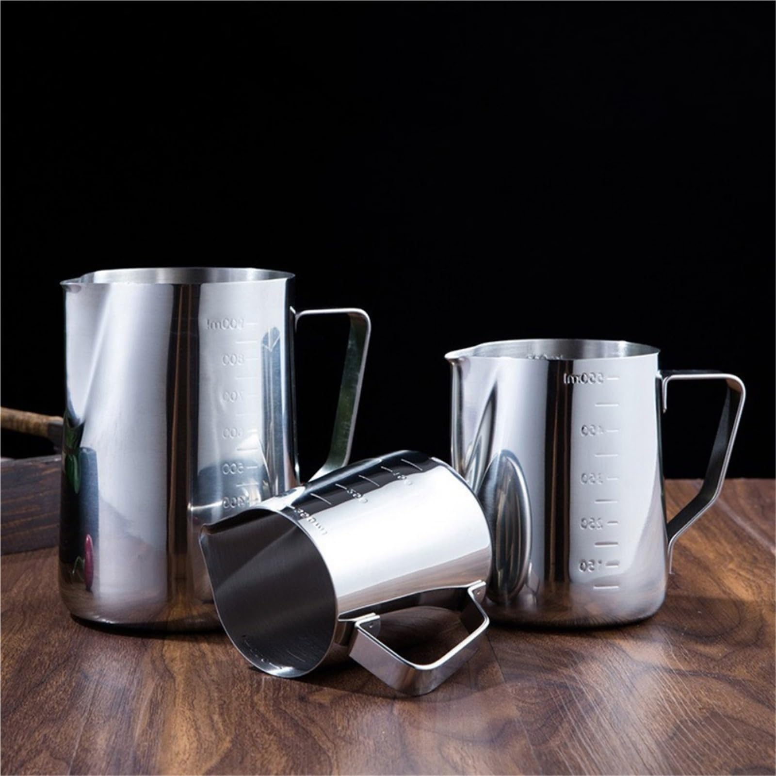 Jarra de espuma leche 350ml, jarras artesanales acero inoxidable, café con, jarra artística, tazón taza, herramientas Barista, 2 uds Para Espumar