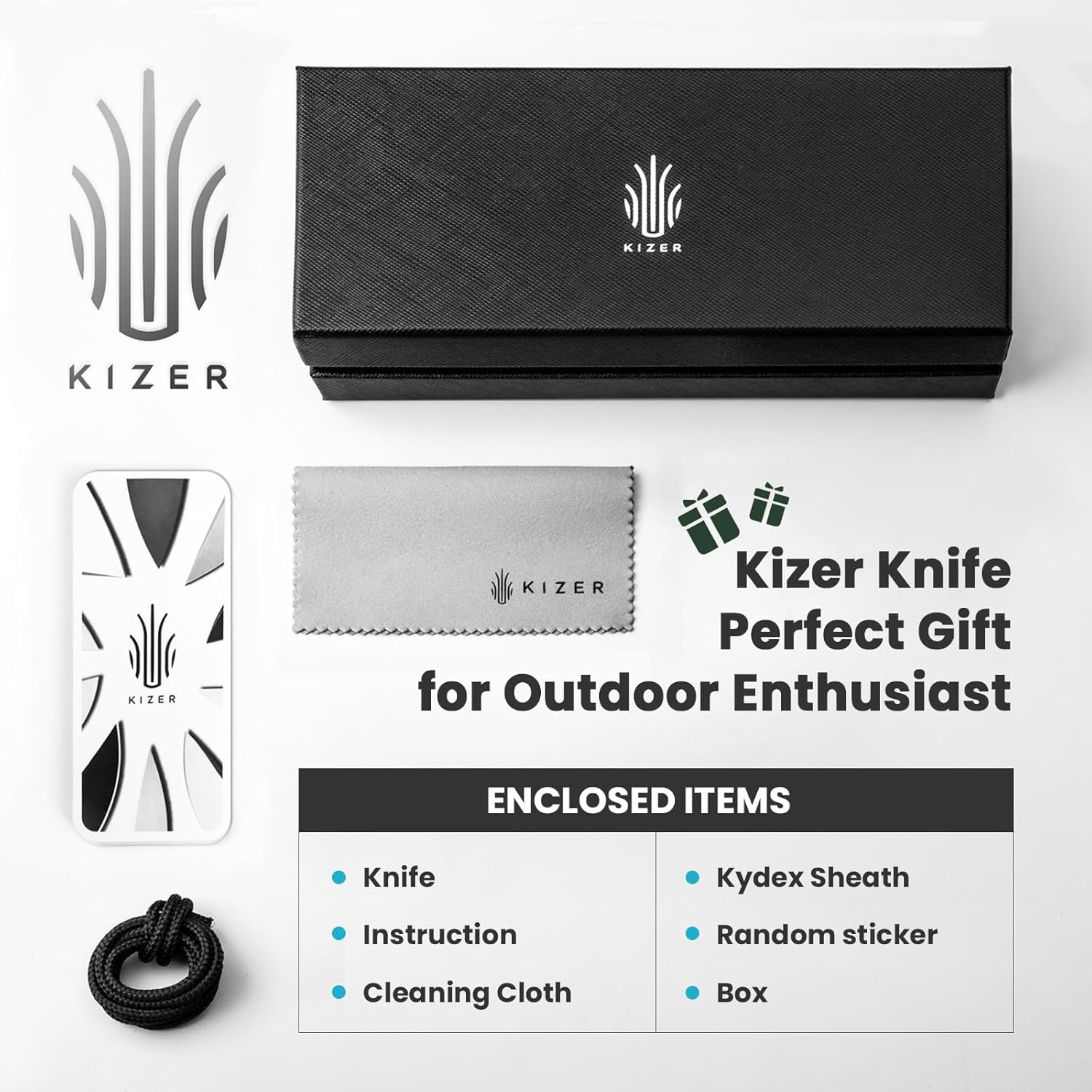 Kizer Cobbler Cuchillos de Hoja Fija, 1057A1