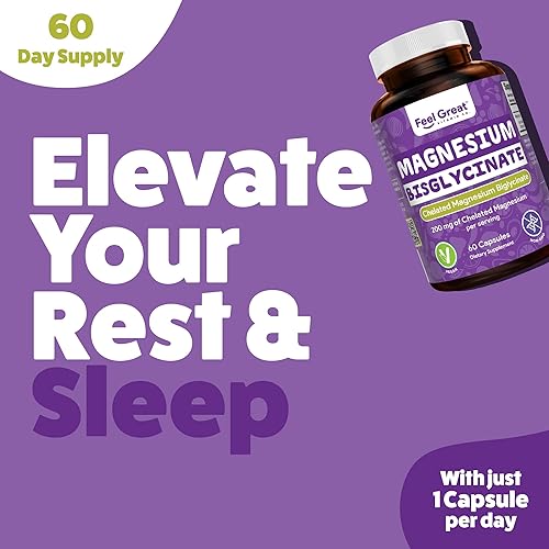 Miniatura 6 de Feel Great Bisglicinato de Magnesio Magnesio de alta absorción, tamponado y quelado para apoyo muscular, óseo y articular 60 cápsulas veganas