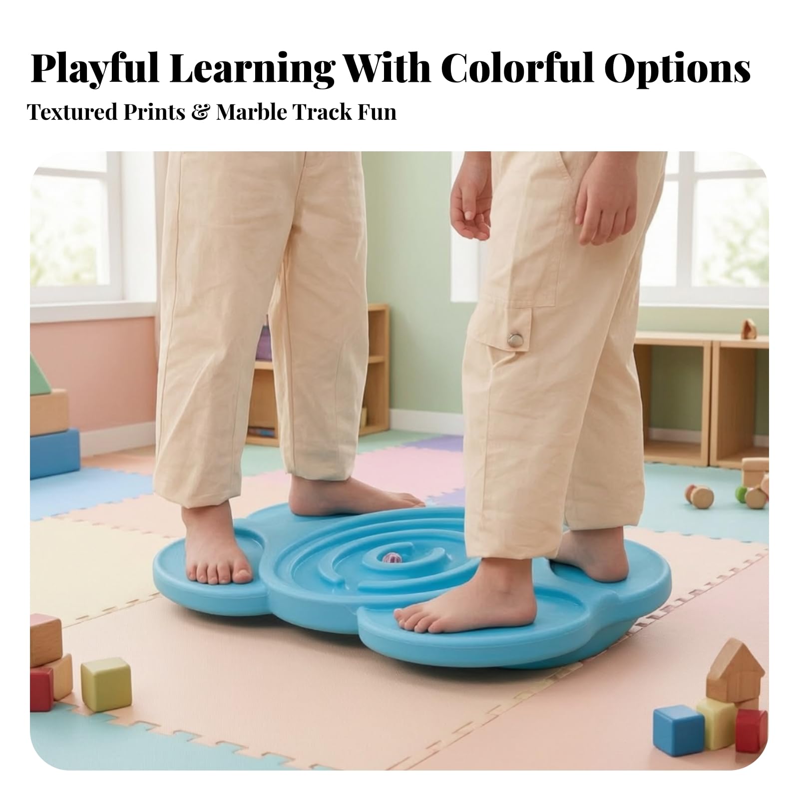 Tavola per Equilibrio Bambini | Resistente, Anti-Pizzicamento, Gioco di Equilibrio Interattivo con Palline, per Casa,