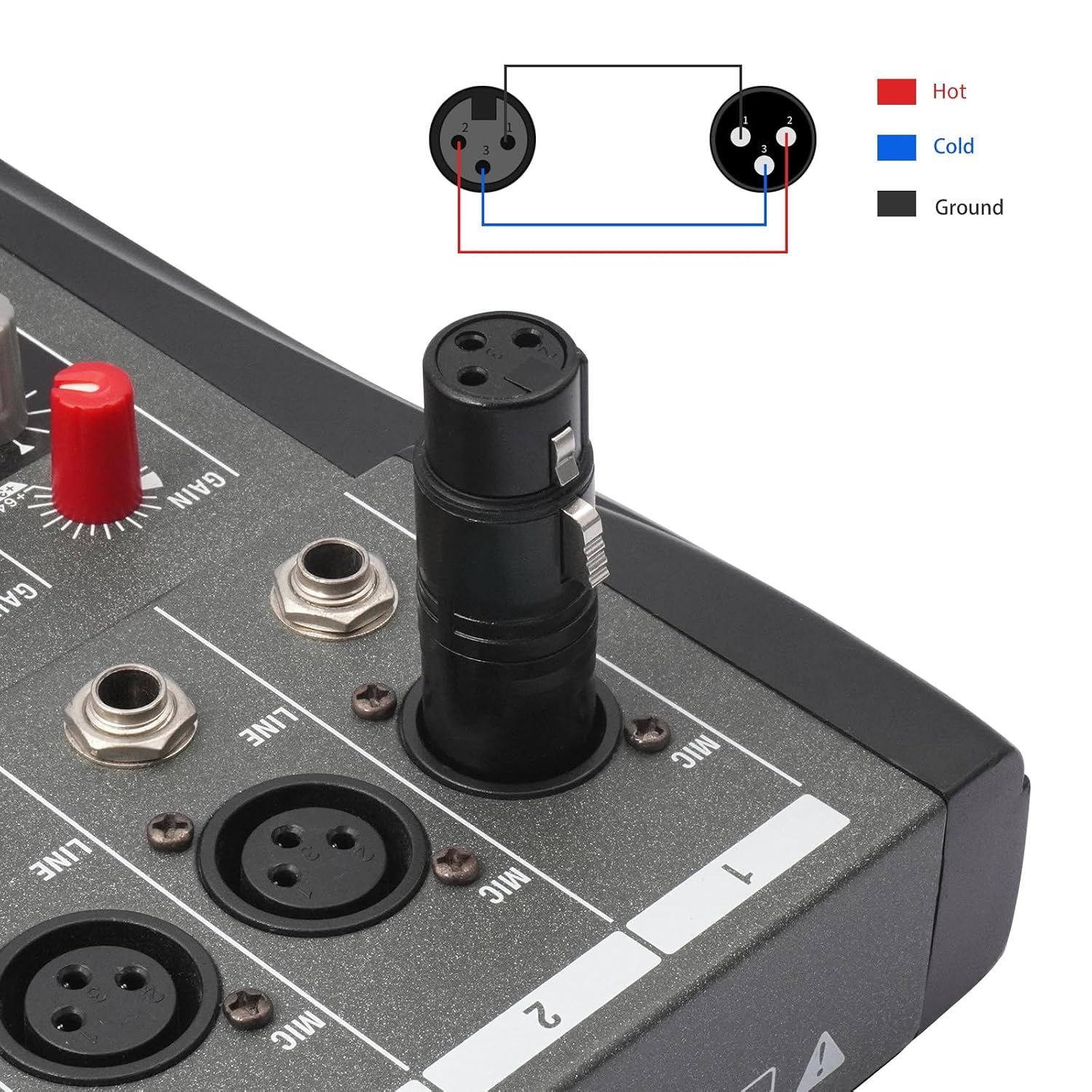 3Pin XLR Male to Female Adapter, Black Painted zinc Alloy Shell,for Mic,Amplifier, Mixer XLR 3-Pin Audio Connectors DMX 512 Adapter-2Pack