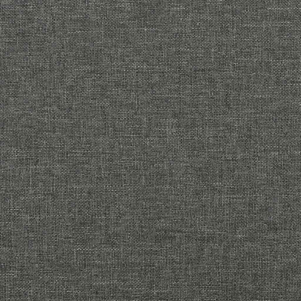 vidaXL Bettgestell mit Kopfteil, Bettrahmen mit Lattenrost, Bett Polsterbett mit Stützbeinen, Schlafzimmerbett Einzelbett, Dunkelgrau 100x200cm Stoff