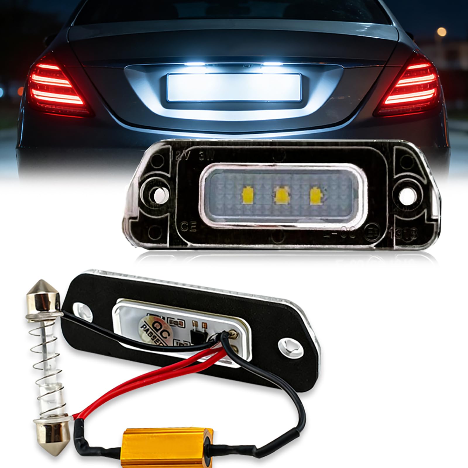 Xinctai LED License Plate Light Compatible with Mercedes Benz X164