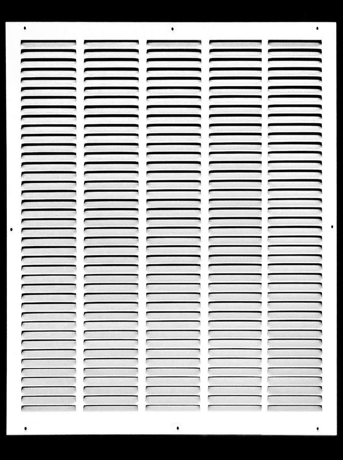 14'' x 8'' [Duct Opening] Flat Stamped Steel Return Air Grille by - Sidewall and Ceiling - HVAC Premium Vent Duct Cover - White [Overall Dimensions: 15.75''w X 9.75''h] — view 112