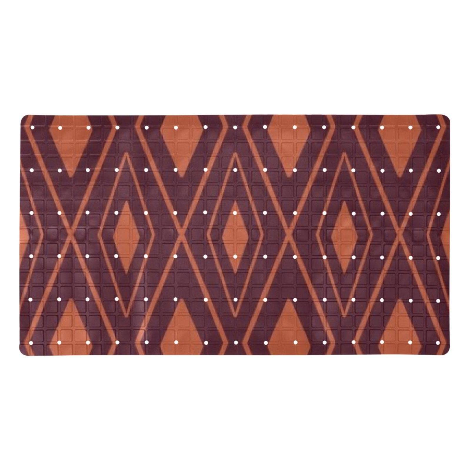 Tapis de bain antidérapant PVC à ventouses et trous de drainage