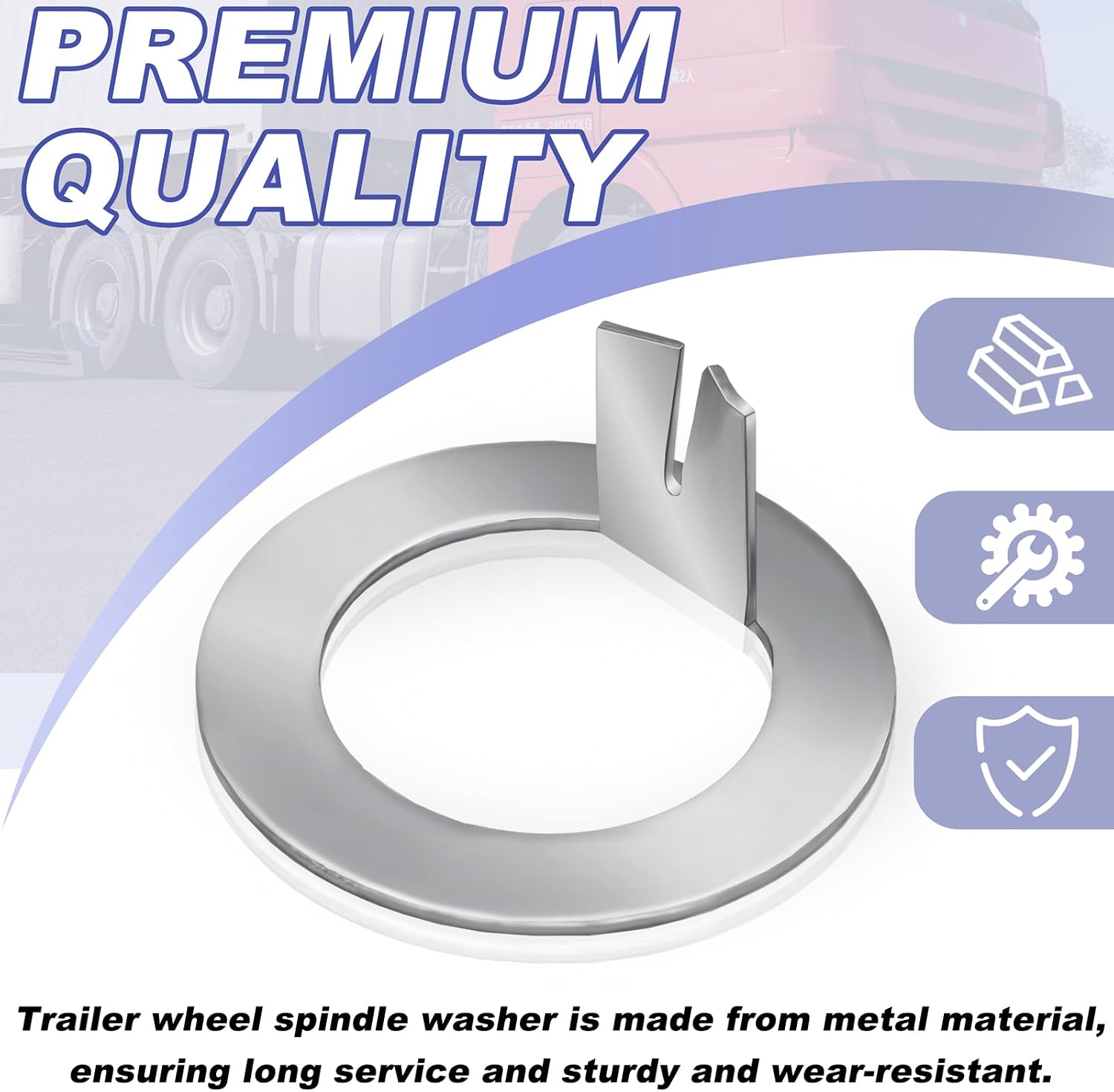 8 Pack Trailer Wheel Spindle Tang Washer, Spindle Washer Replacement Compatible with EZ Lube Spindle for Axle 2K to 7K Replacement Spindle Tang Washer (Inner Diameter 1")