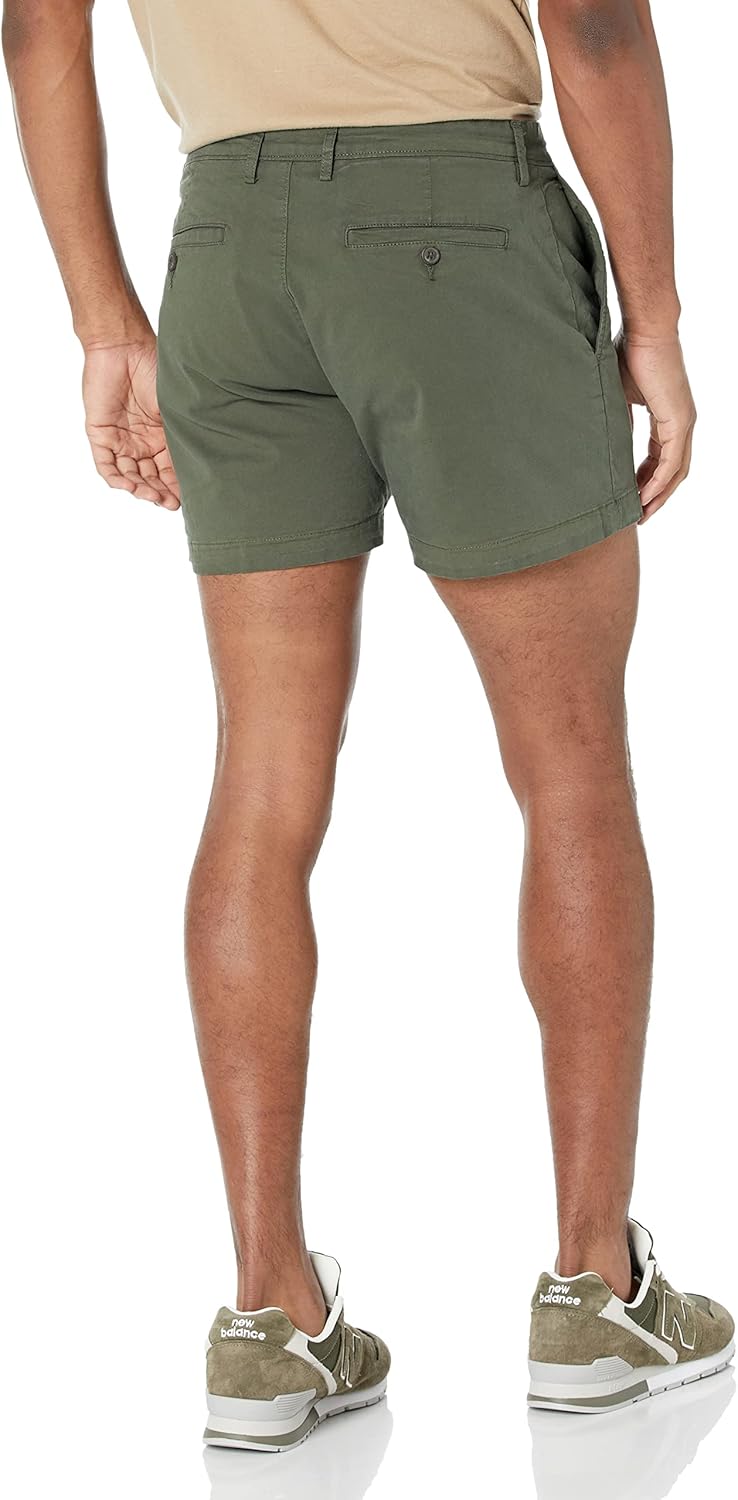 Amazon Essentials Men's Slim-Fit 5" Flat-Front Comfort Stretch Chino Shorts - Image 3