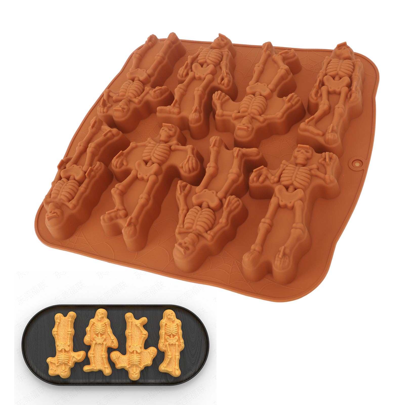 Halloween Eiswürfelform Halloween-Totenkopf-Siliko Produktbild-Vorschau 3