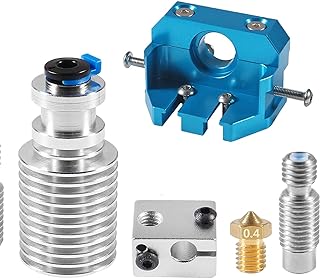 ATNSINC for E3D V6 Hotend Kit, 3D Printer All Metal Mount Fixed Blocks, Remote Short Direct Heat Sink 1.75mm Compatible with E3D V6 hotend, and Nozzle/Heater Block for Feeding 3D Printer Extruder