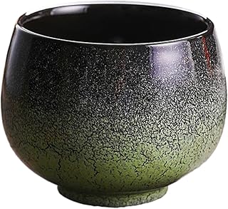 CAPIJIONG Taza de café expreso de cerámica torneada japonesa de 180 ml, color degradado creativo, color amarillo