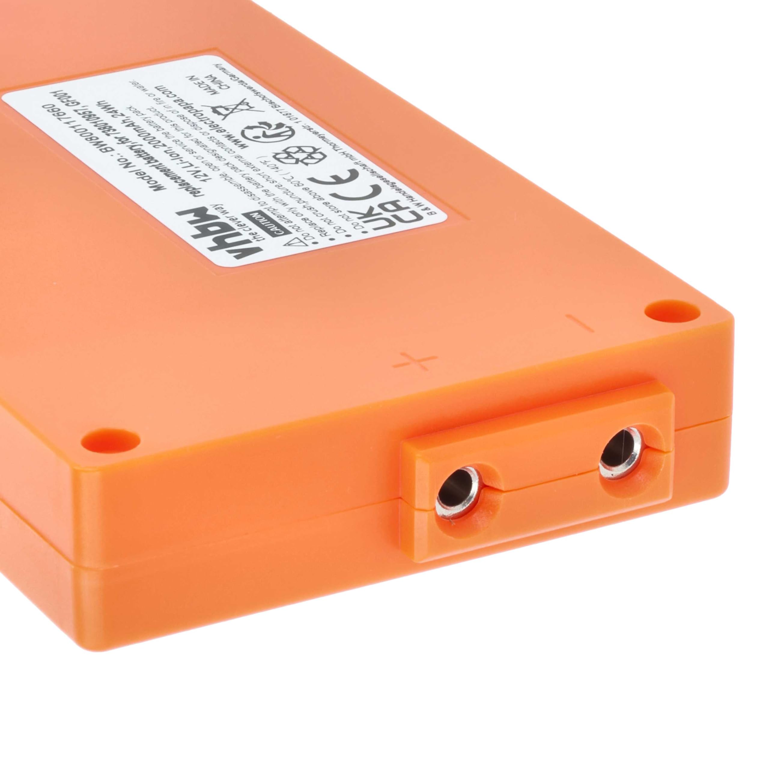 vhbw Batería reemplaza Gross Funk RGRO1215, GF001, 738010957, 100-000-134 para Mando a Distancia Industrial (2000 mAh, 12 V, Li-Ion)