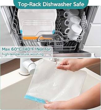 Reusable Sandwich Bag Freezer Bags Ziplock, 10 Pack Silicone Zip Lock Bags Large Vegetable Bags Snack Bag, Plastic Leakproof Food Storage Pouches for Keeping Lunch, Snack, Fruit, Potato, Travel Items
