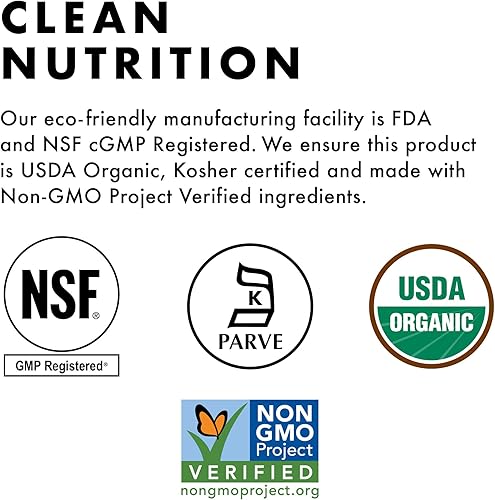 Miniatura 5 de BlueBonnet Nutrition - Proteína vegetal orgánica en polvo, 0.94 onzas de proteína vegetal, cero azúcar, 0.28 oz de fibra, USDA orgánico, sin OMG,