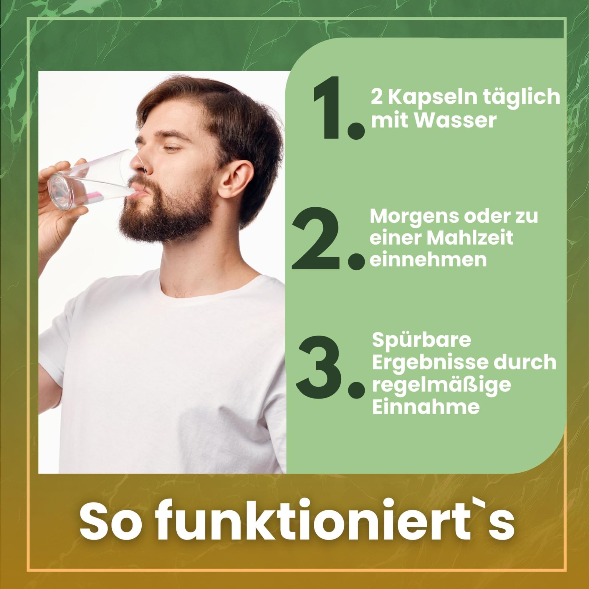 marble® Prosta Vital – Prostata Komplex Kapseln - 120 Kapseln vegan - Zink für den Erhalt normaler Testosteronspiegel + Sägepalmenextrakt, Kürbiskernextrakt, Lycopin & Ashwagandha KSM-66