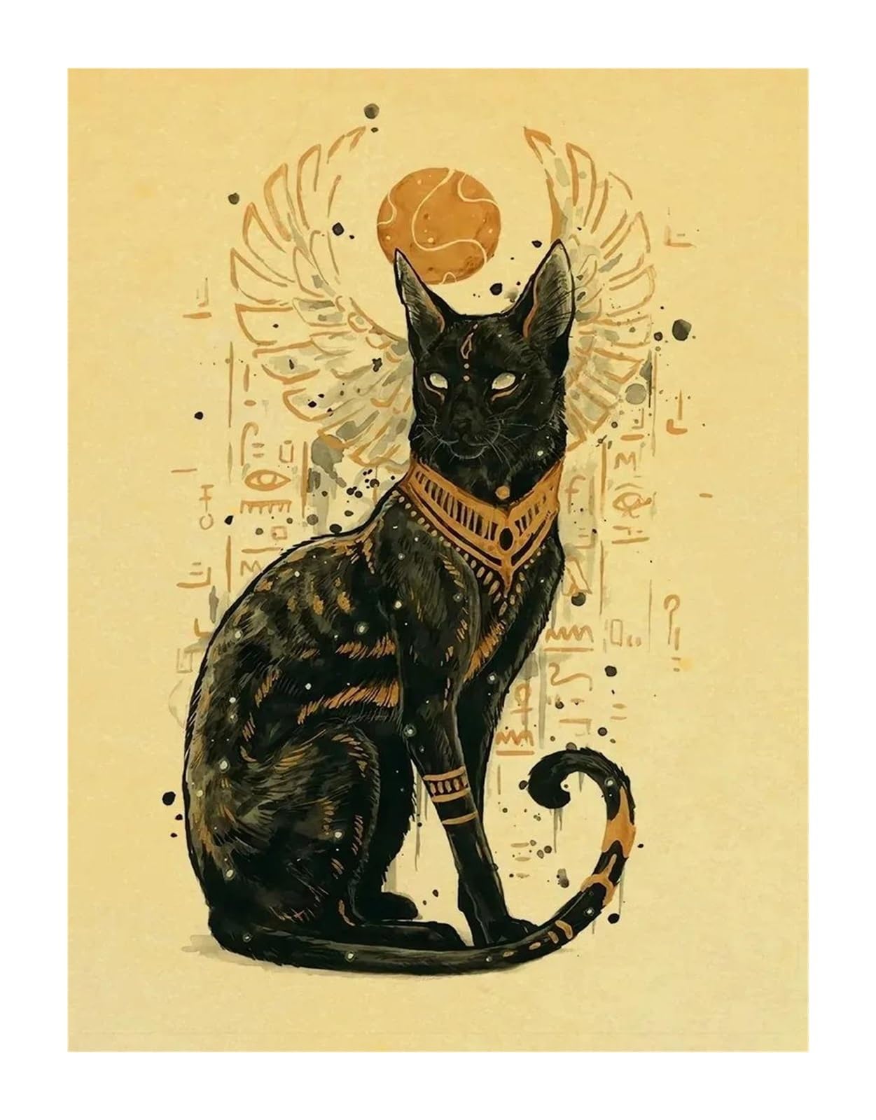 エジプト ビンテージポスター 猫 Bastet Cat by M. Azmy エジプト ビンテージポスター 猫 Bastet Cat by M. Azmy