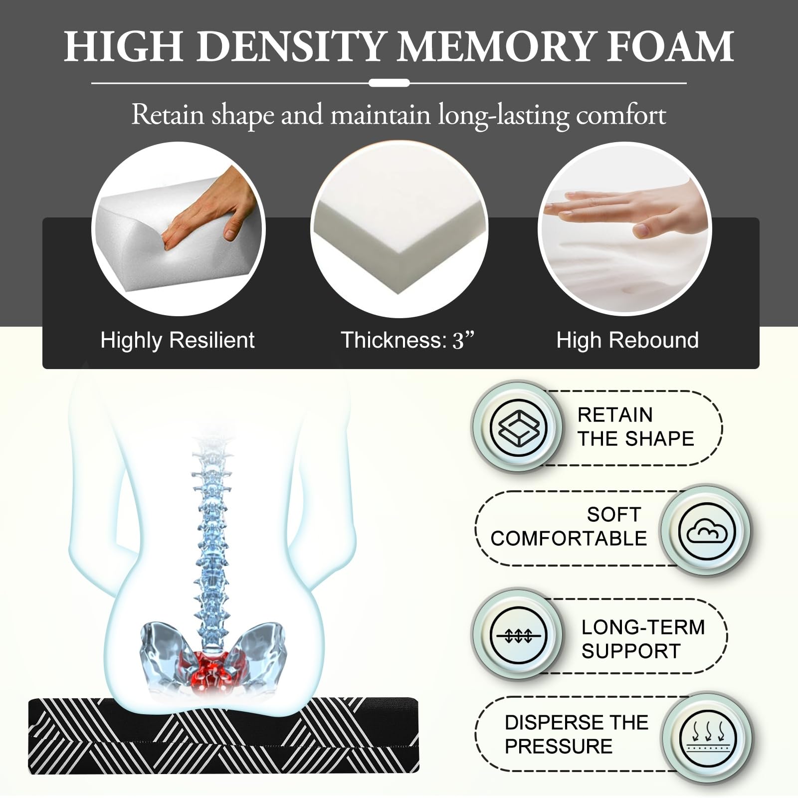 Lot De 4 Coussin D'extérieur | Coussins De Canapé Anthracite 60x60 Cm Tissu Cfw167786 94029719