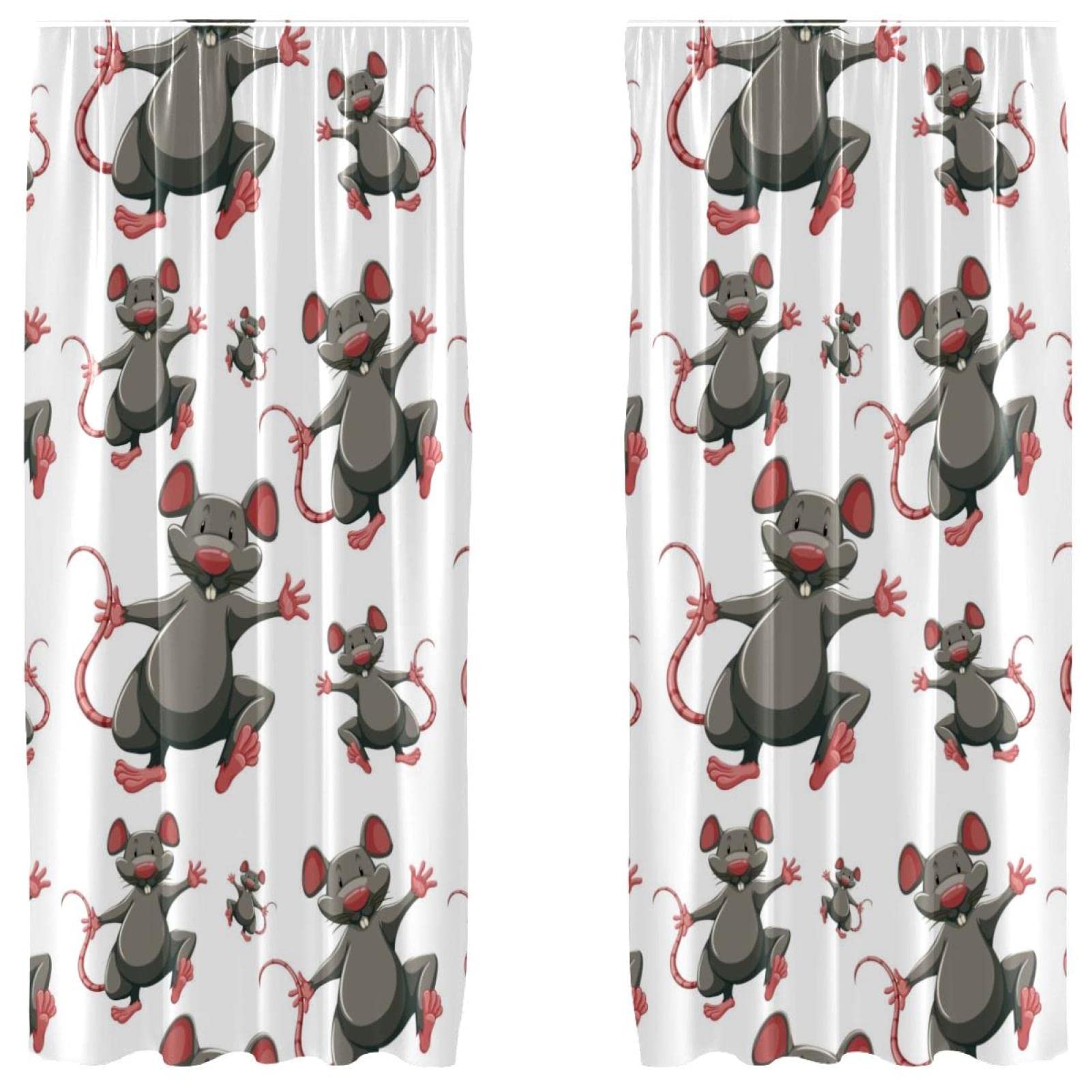 Cortinas para ventana infantiles de 55 x 84" que quitan el aburrimiento a los dormitorios grises