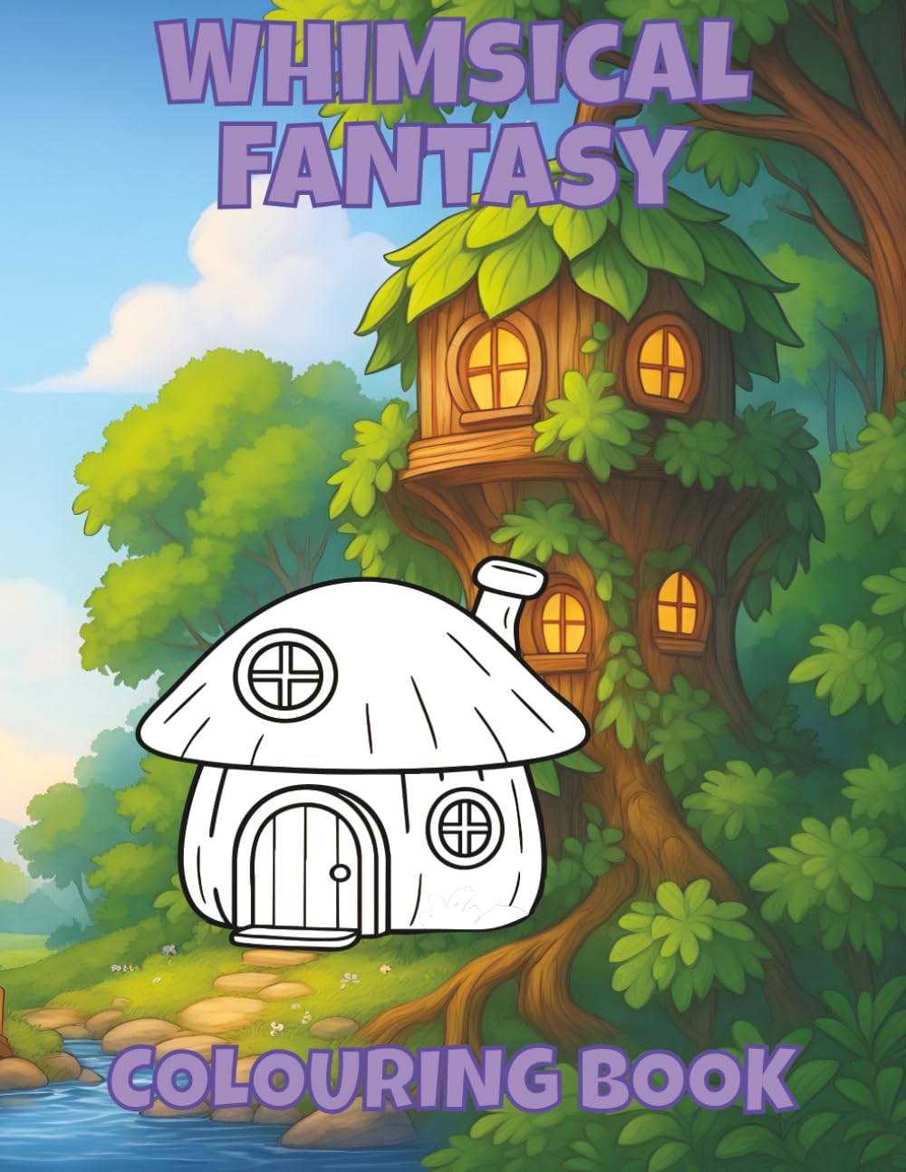 Whimsical Fantasy Colouring Book: 50 Magical and Imaginative Scenes for Kids Ages 6–10 | Easy-to-Colour Fantasy Worlds, Creatures, Adventures and more.