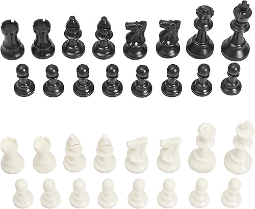 Miniatura 1 de 1 pieza de ajedrez con peso individual de Chess Geeks  Estilo clásico Staunton  32 piezas  King 3 pulgadas de alto  Chess Geeks