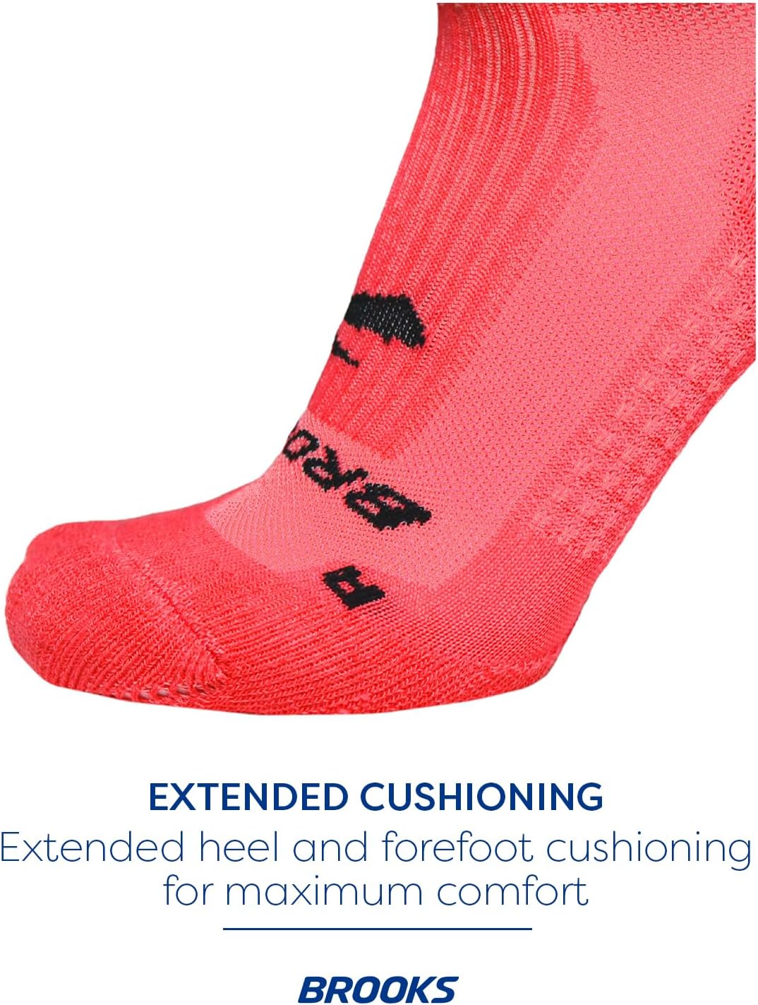Brooks Ghost No Show Socks I Performance Running Low Profile Socks with Arch Support for Men & Women