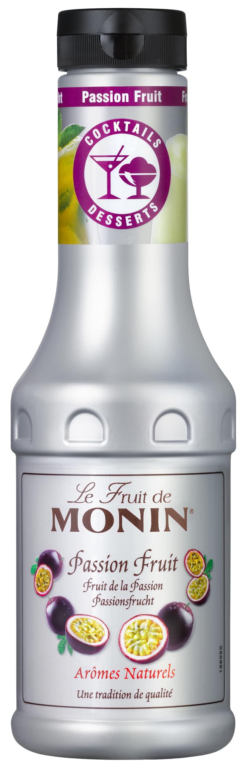 Monin Le Fruit Passionsfrucht - FruchtPüree Mix Passionsfrucht (1 x 0,5l) – Premium Zutat für Cocktails, Smoothies, Mocktails & Desserts – für Hobby-Barkeeper & Genießer