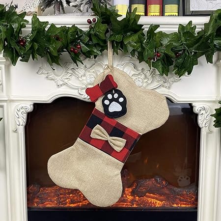 ATSGJLZN Weihnachtssocken Set - 2 Stück Nikolausstrümpfe 56x18cm Für Kamin & Baum