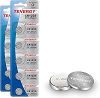 Vista 1 de Tenergy Batería de 3 voltios CR1225, pilas de botón, ideal para termómetros, llaveros, punteros láser, dispositivos médicos, calculadoras y más, 10