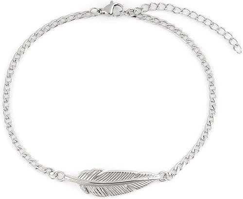 Baronyka Men's Handcrafted Anklet, Wax Cord, Stainless Steel, Adjustable Length, Durable for Everyday Wear and Modern Look (Black Cord Anchor)