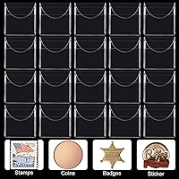Vista 6 de Fainne 50 piezas de fundas de monedas de bolsillo individual, fundas de plástico transparentes para coleccionistas, soporte pequeño de monedas