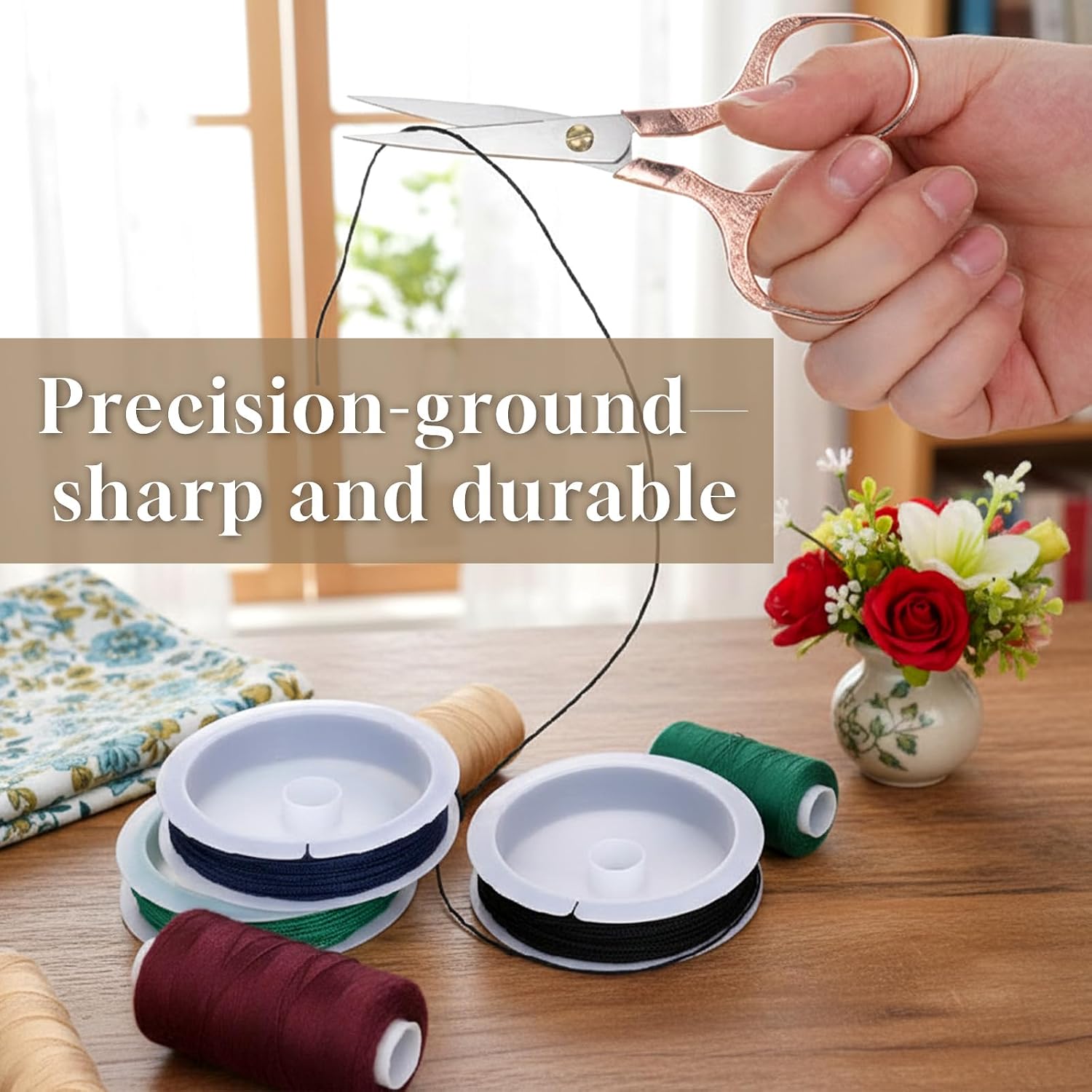 12 Pcs 5inch Small Sewing Scissors, Embroidery Scissors with Artificial Leather Cover, Sharp Embroidery Vintage Crochet Crafting Scissorss Set, for Sewing Crafting DIY Needlework Threading Handicraft