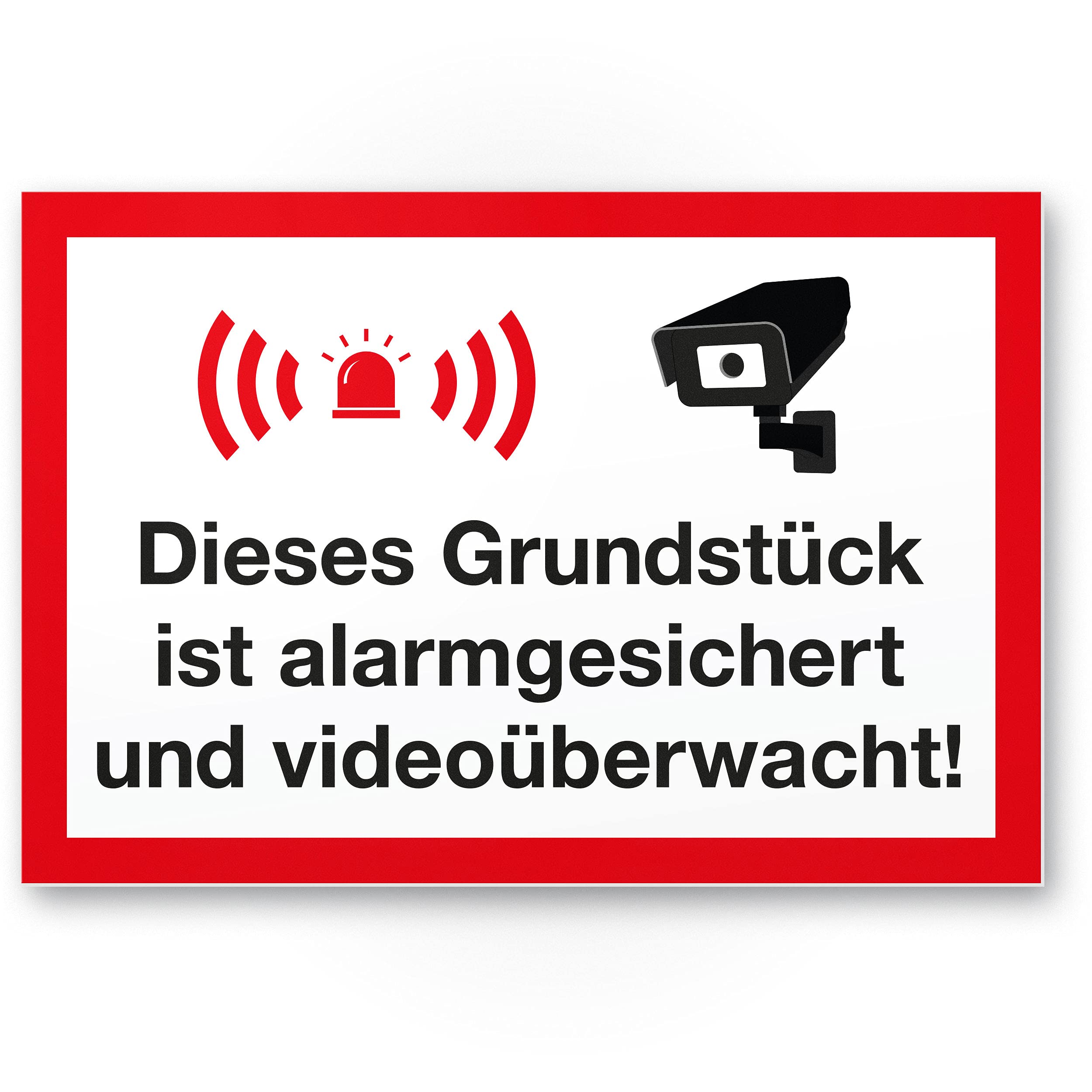 Plot Alarm Safe/Video Surveillance Plastic Sign - Warning/Caution Video Surveillance - Warning Notice/Warning Sign