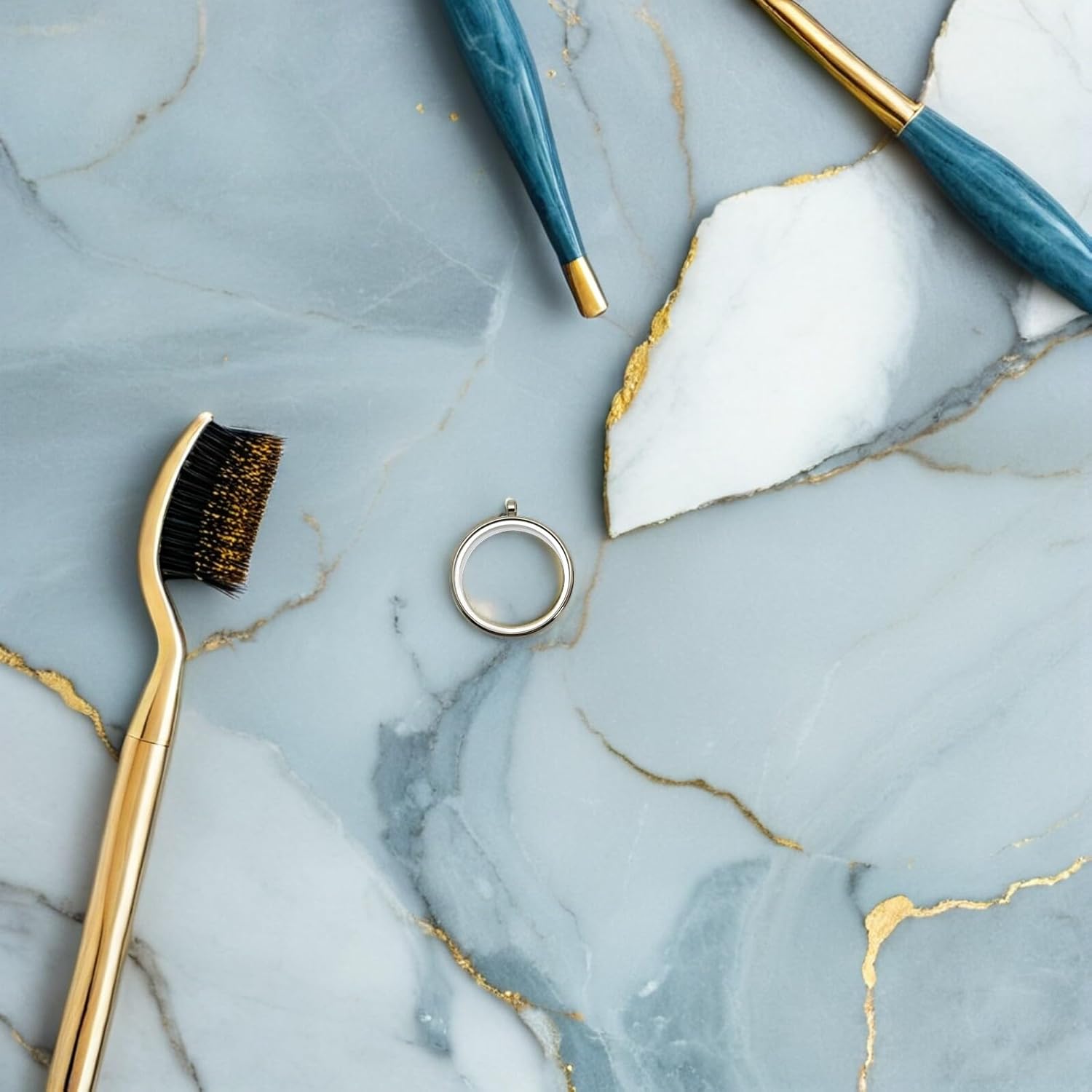 TEHAUX Stainless Steel Floating Locket Pendant Necklace Round Openable Photo Frame Memory Keepsake Jewelry for Women 0.78X0.78X0.39 Inch - Image 4