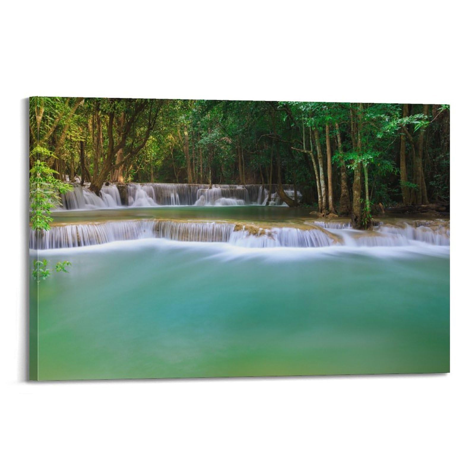 CPGLJD Scenery Poster Waterfall in Forest Poster Decorative Painting Canvas Wall Posters And Art Picture Print Modern Family Bedroom Decor Posters 24x36inch(60x90cm)
