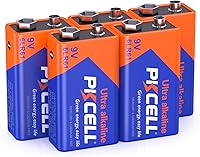 Vista 9 de PKCELL Paquete de 12 baterías de 9 voltios, batería ultra alcalina 6LR61 de 9 V para detector de humo, alarmas de humo, vida útil de 10 años