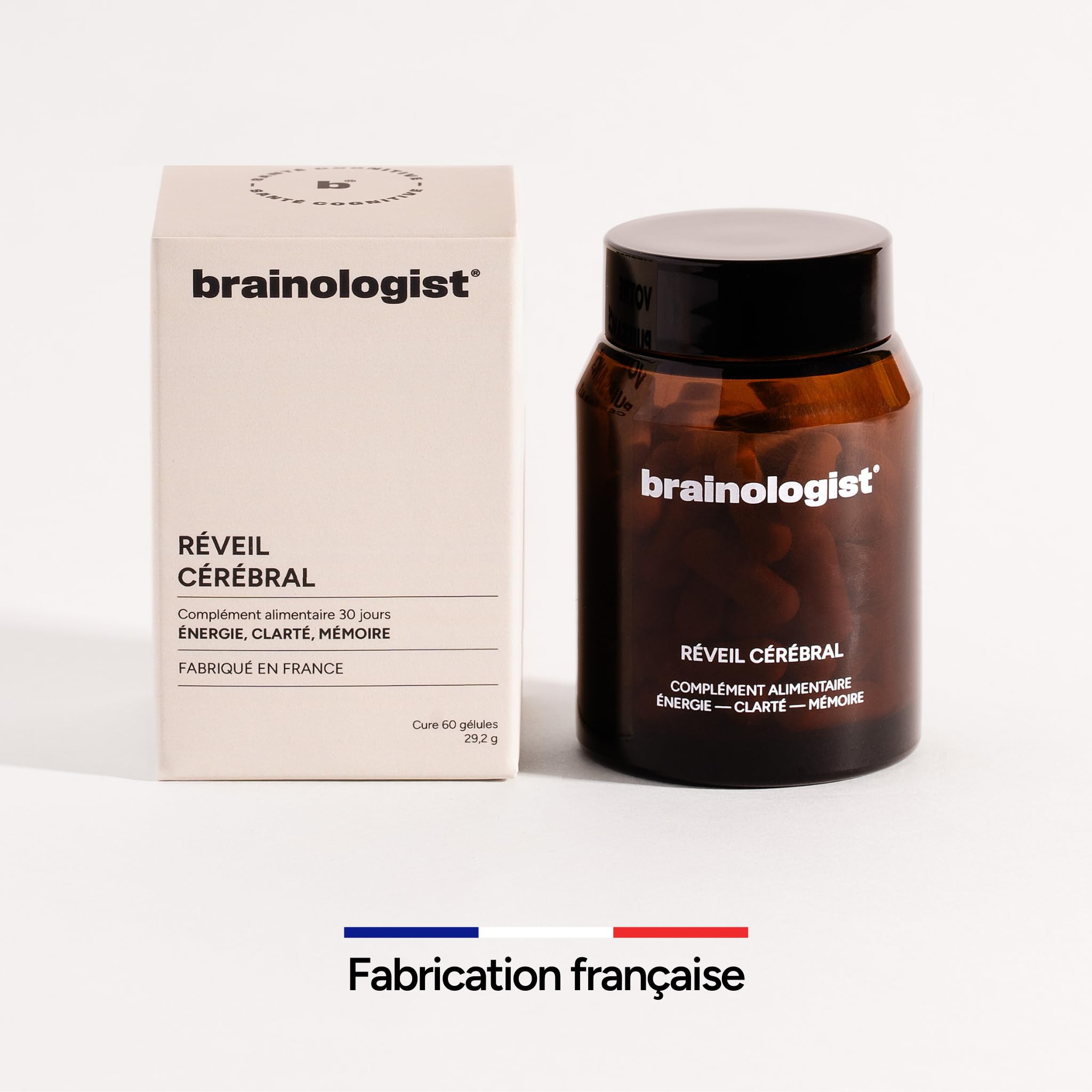 Réveil Cérébral 30J – Énergie Durable & Clarté Mentale – Tulsi Guarana Magnésium – Anti-Fatigue & Mémoire – Formule Naturelle & Scientifique – Fabriqué en France