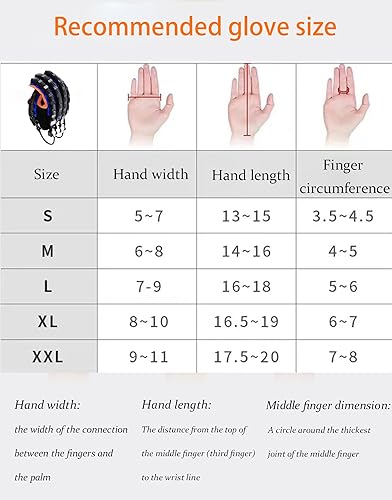Miniatura 8 de Guantes robot de rehabilitación para hempiplejia cerebral, equipo de recuperación de disfunción de la mano con cinturón portátil, dispositivo de