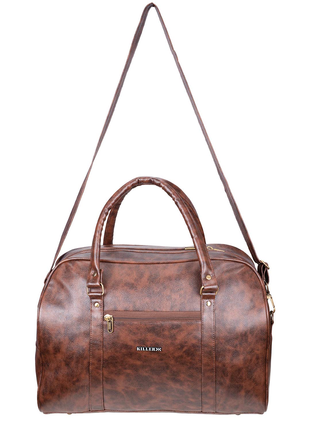 Elegant Cabin Size Duffle Bag Killer Discovery Brown PU 30 Litre