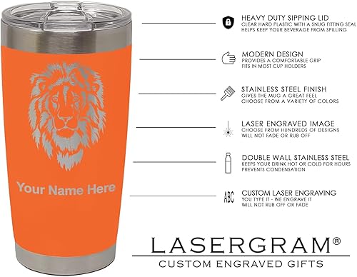Vista 25 de LaserGram 20oz Vacuum Insulated Tumbler Mug, Paramedic, Personalized Engraving Included (Coral)