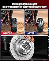 Vista 5 de FLYCLE 4 x 156 separadores de rueda ATV para 2013-2021 Polaris Ranger, 2015-2021 Polaris RZR, 2014-2021 Polaris RZR XP 1000, separador de rueda de 4