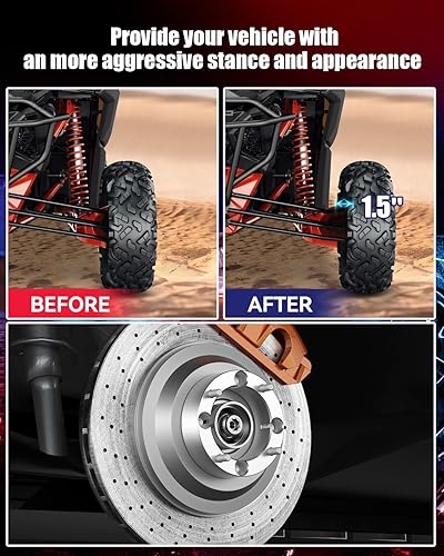 Miniatura 5 de FLYCLE 4 x 156 separadores de rueda ATV para 2013-2021 Polaris Ranger, 2015-2021 Polaris RZR, 2014-2021 Polaris RZR XP 1000, separador de rueda de 4